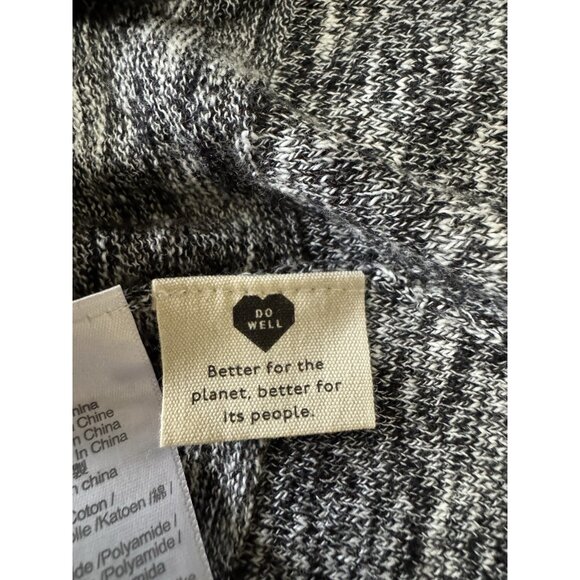 Madewell Cardigan Size Small Marled Panda Open Front Cardigan Sweater Pocket NWT - Picture 9 of 15